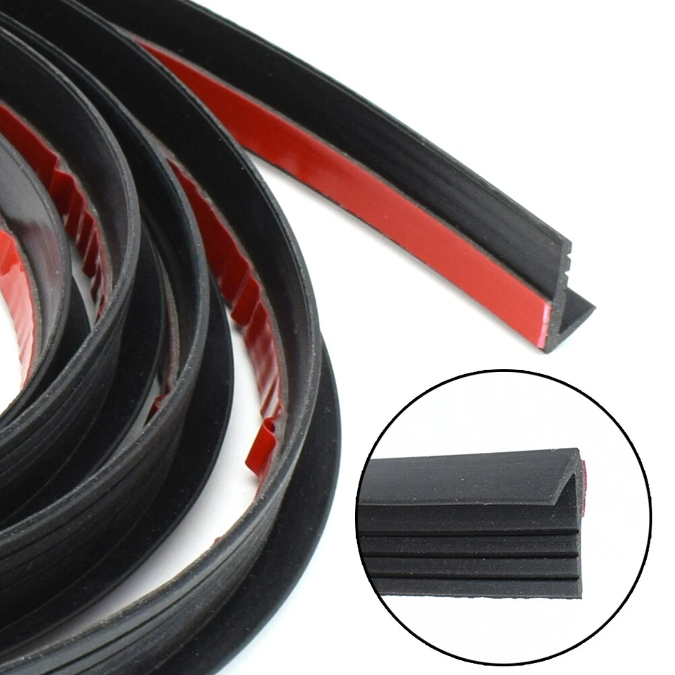Car Door Side Window Trim Edge Moulding Weatherstrip Seal Strip V-Shape Rubber Foto 3 de 4