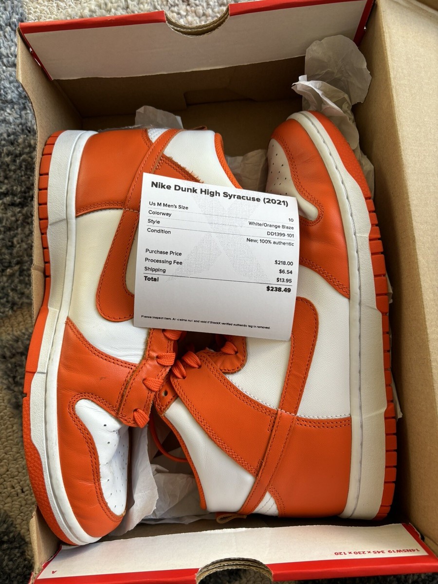 nike dunk high syracuse price