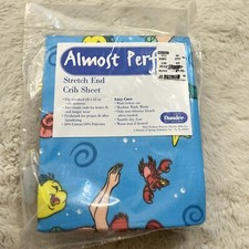 Vintage Disney The Little Mermaid Toddler/crib Bed Sheet New 