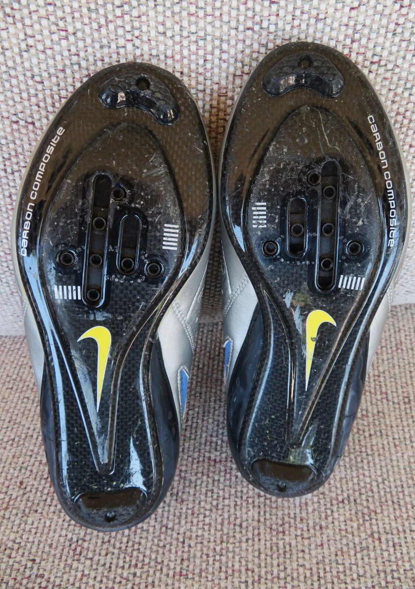 Nike Womens Carbon Composite Road Cycling Shoes Sz 8 Silver Sky