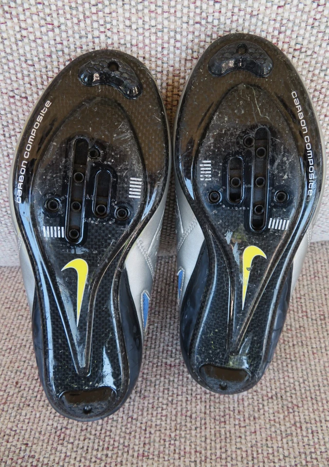 Nike Mujeres Compuesto de Carbono Carretera Ciclismo Zapatos Talla 8 Plateado Azul Cielo Uso Ligero Foto 4 de 4