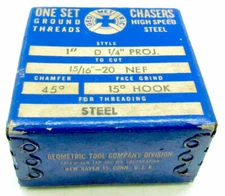 Geometric 15/16"-20  1" D Chaser Set 1/4" Projection