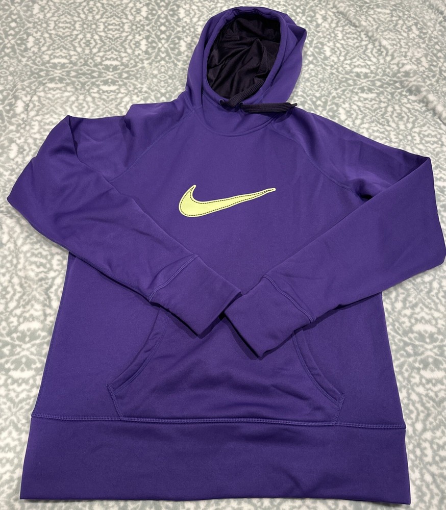 Nike Women’s Purple Therma Fit Swoosh Hoodie Size Large 548806-504