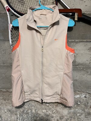 NIKE GOLF VEST Ultra Light Zip Up Golf Vest Size L Rain Vest Woman’s Dry  Wear