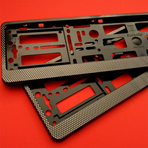 2 x New Carbon Effect Number Plate Holder Frame Bracket for any MINI Cooper Car