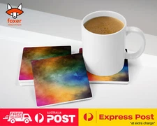 COASTER COFFEE DRINKING MAT|RAINBOW WATERCOLOR 2