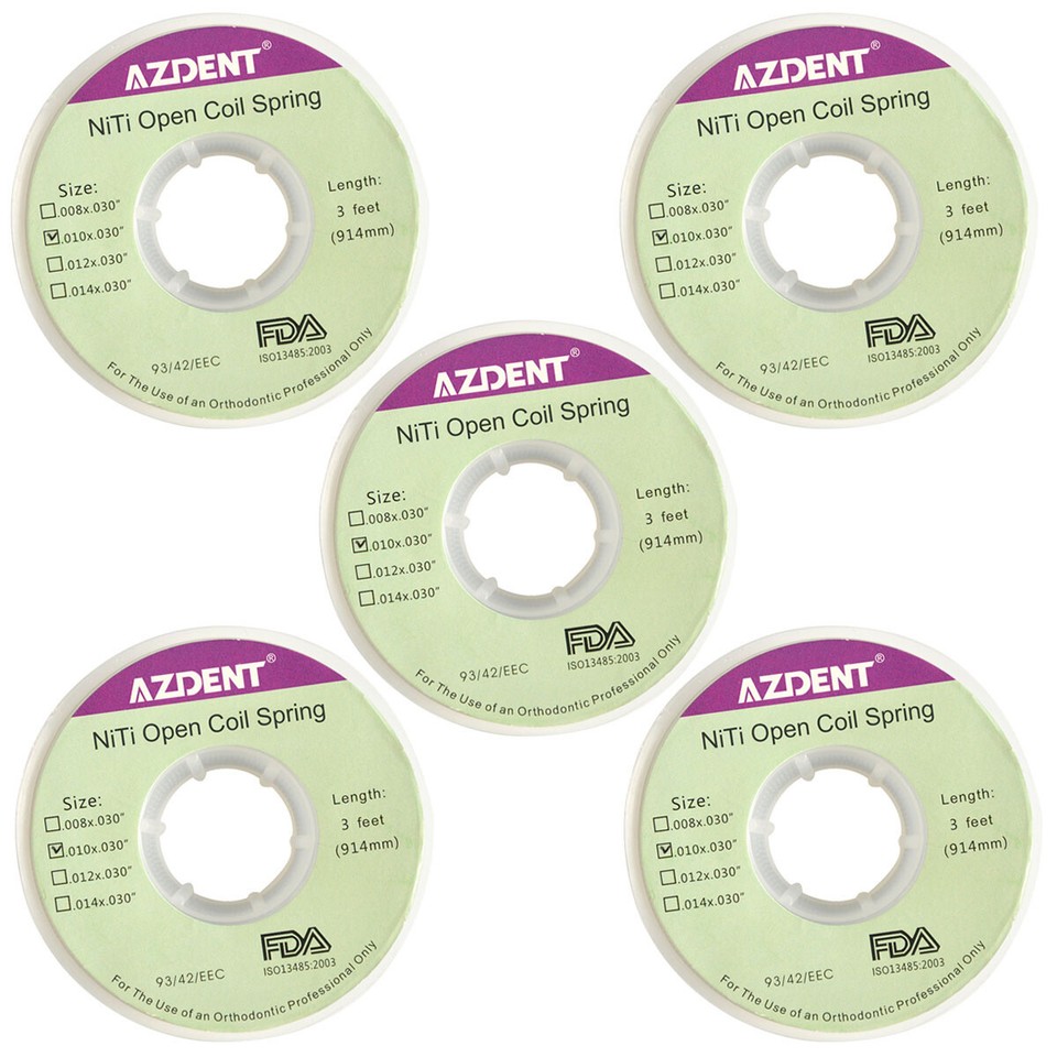 Italia Enit Bobina Di Molle Aperte In Niti Per Ortodonzia - Diametro 0.010/0.012 Pollici, Lunga 3 Piedi (914 Mm) Spring Dentali Per Apparecchio - Foto 10