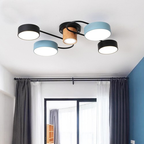 Macarons Colorful Multi Head Chandelier Modern Semi Flush Mount Ceiling Light - Picture 13 of 18