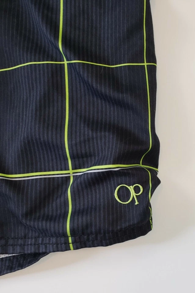 Pantalones Cortos Ocean Pacific Op Para Hombres Med 32 34 Natación Negro Rayas Ventana Foto 3 de 4