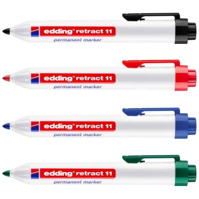 EDDING Permanentmarker retract 11 mit Druckmechanik 1,5-3mm [wählbar]
