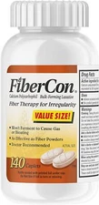 Fibercon Coated Caplets For Constipation Relief 140 Count Easy To Swallow