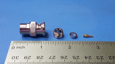 (4pcs)BNC Connector, 27-9021,AIM ELECTRONICS , MALE, 50Ohm Solder ST,CABLE MOUNT
