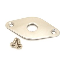 Nickel Pointed "Football" Jack Plate for Guitar/Bass PFJP-N