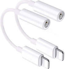 Apple Mfi Certified Iphone 3.5Mm Headphone Jack Adapter,2Pack for Apple Lightn