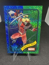 2025 Topps Chrome Marvel OMEGA Red #15 134/199 Blue Green Shimmer Refractor