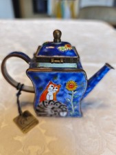 Goebel CdiV  Miniatur-Teekanne Emaille - Design: Katzen Kelvin Chen