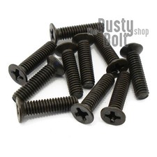 M2.5 x 10mm, Phillips Flat Head Screws, Steel, Black, Countersunk