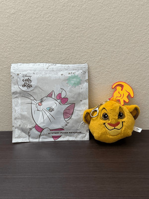 Disney Cats & Dogs Blind Bag Plush Keychain - Simba