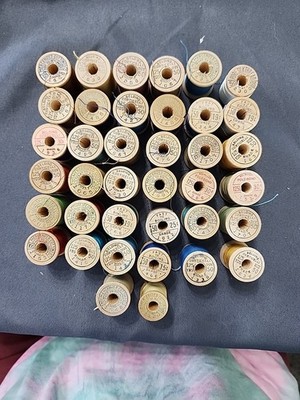 Belding Vintage Thread Spools Collection Assorted Colors 38 Pieces  