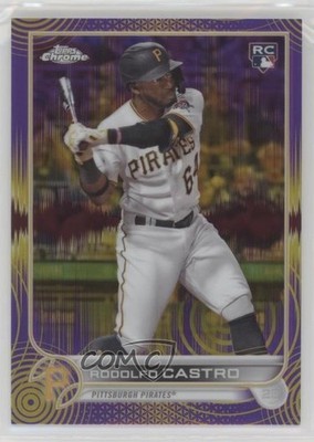 2022 Chrome Sonic Purple & Yellow Pulse Refractor Rodolfo Castro Rookie RC 0b3