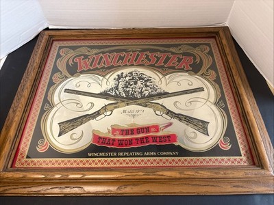 RARE Vintage Winchester Model 1873 ''The Gun That Won The West'' Mirror Picture