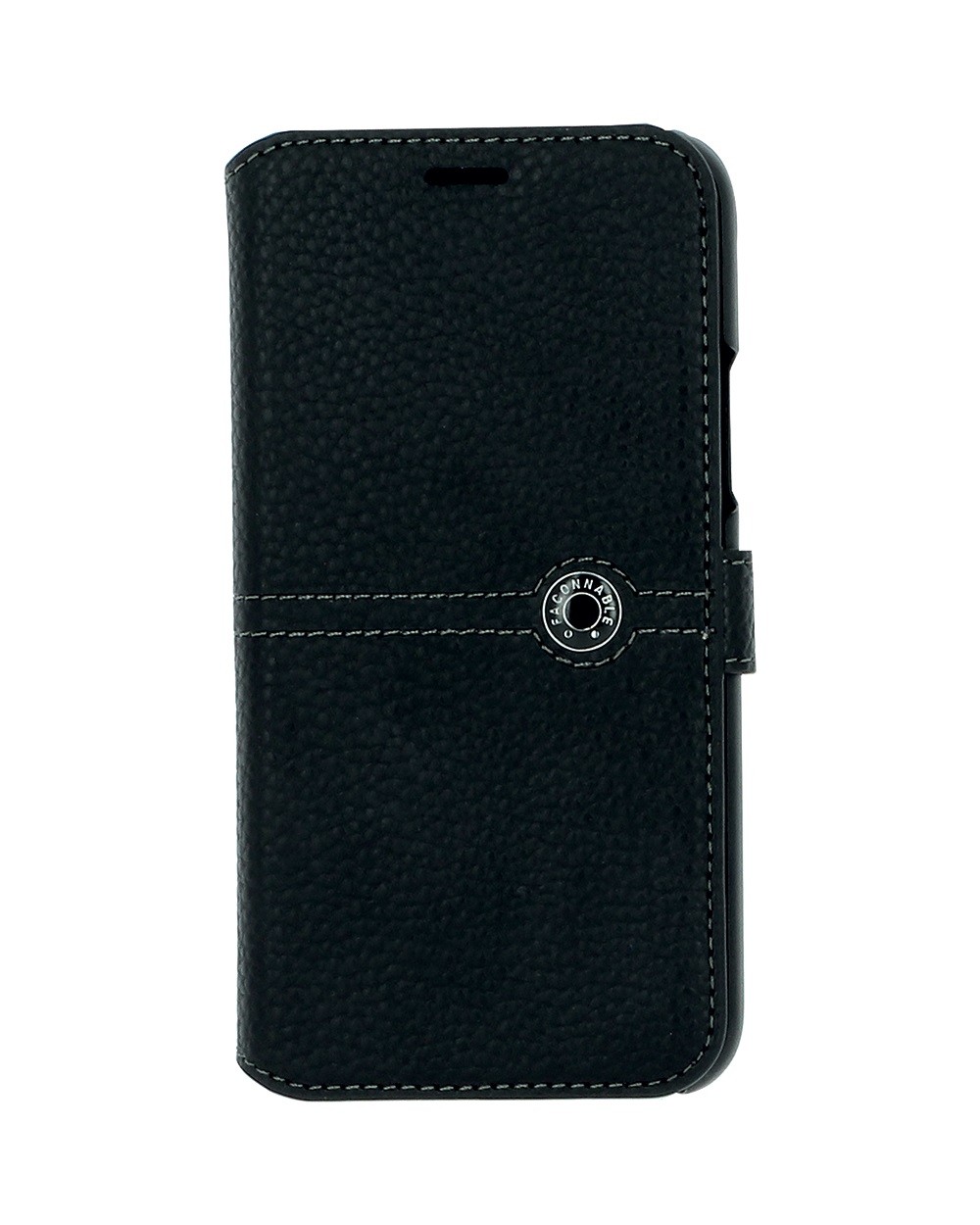 Coque Façonnable pour iPhone 11 Pro en cuir style selle avec cachet de cire élégant