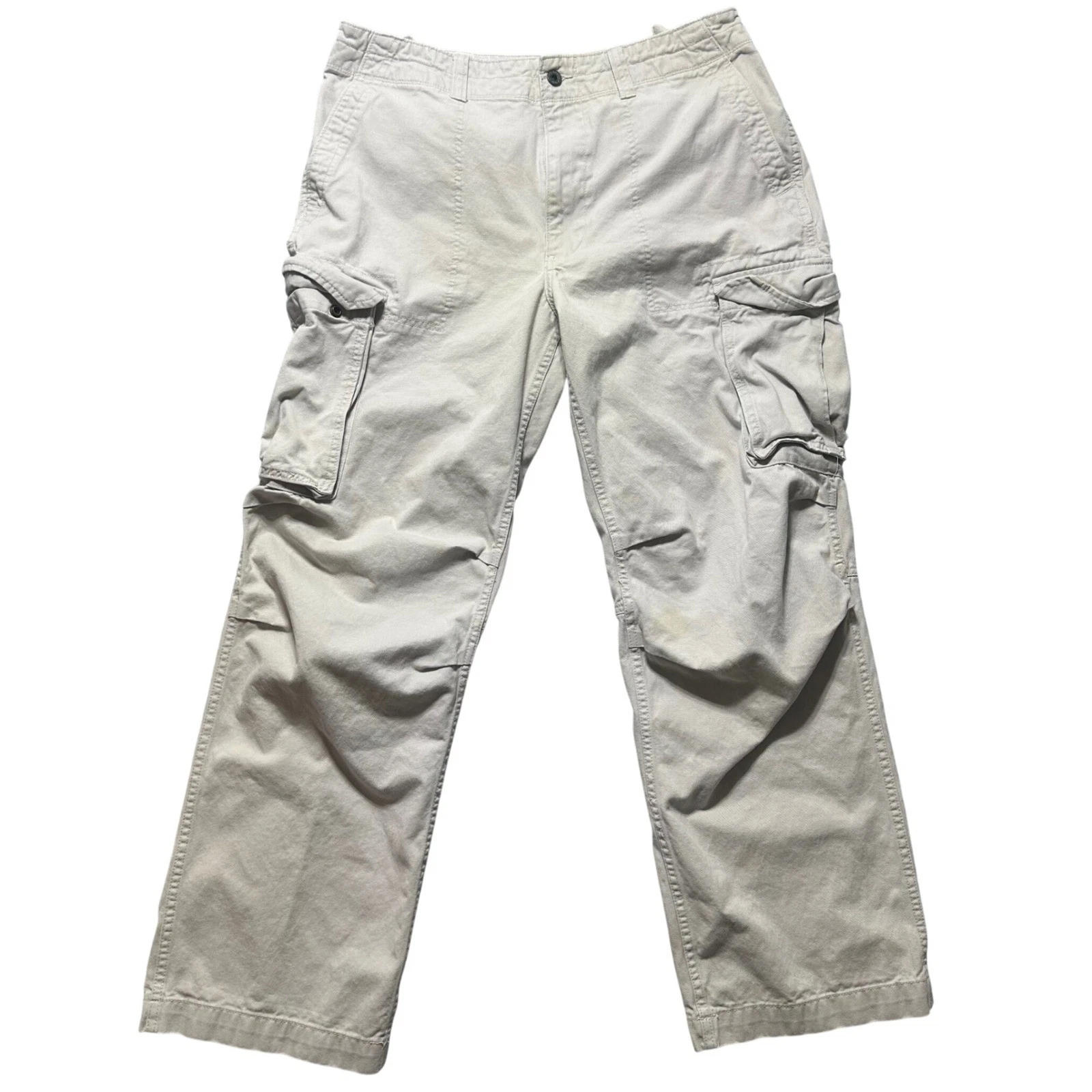 Polo Jeans Co Ralph Lauren Military Surplus Cargo Pants Men's 36x32 Khaki Y2K