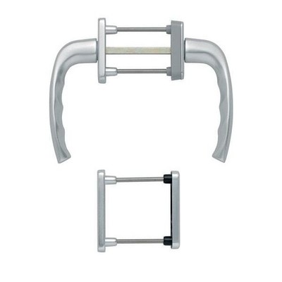 Hoppe Balkongarnitur NY 0810/961N/U10/  Alu.F1 63-73mm 4-KT.7mm 3273792