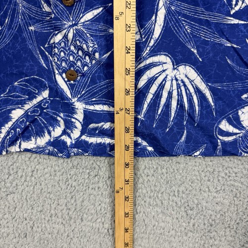 Polo Ralph Lauren camicia hawaiana uomo L blu Hoffman camp bottoni viscosa - Foto 5 di 10