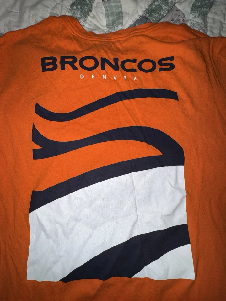 Denver Broncos Nike Hombre XL Equipo Logo Delantero y Trasero De Camisa Usado Estado Foto 4 de 4
