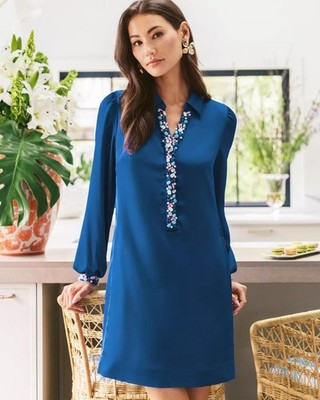 NWT Lilly Pulitzer Harmonee Shirtdress Blue size 4