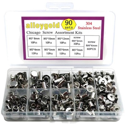 DIY Leather Crafts Kit with 90 Stainless Steel Screws