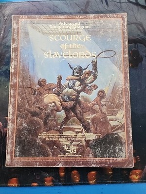 TSR 1st ed AD&D A1-4 - Scourge of the Slavelords - no map -Fair- condition