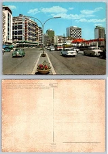 Continental City Street Cars Buildings Postcard