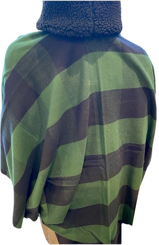 Kavu Tamarack Plaid Shawl Cotton Flannel Tailgating Concerts Green Black NWT! - Afbeelding 4 van 4