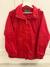 Regatta Great Outdoors Red Waterproof Rain Jacket -Size 12 spring rain coat thin