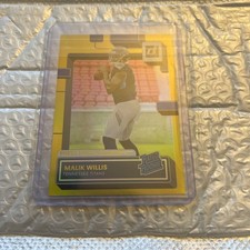 Malik Willis 2022 Panini Donruss Rated Rookie SSP Gold Holo Press Proof TITANS