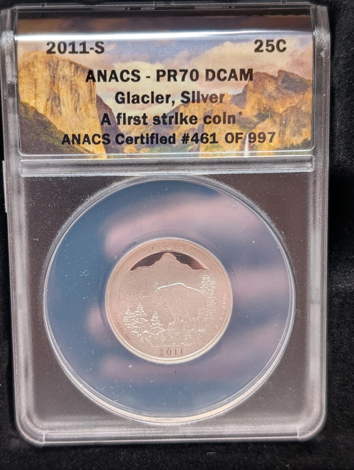 🔥 2011-S Silver Proof NATIONAL PARKS Quarter Set 1st Strike PR70 DEEP CAMEO BOX - Image 3 of 4