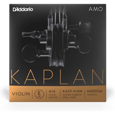 D'Addario Kaplan Amo Violin E String, 4/4 Scale, Medium Tension