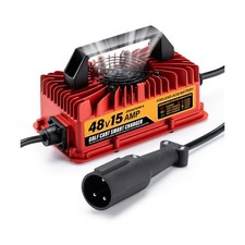 48 Volt Golf Cart Battery Charger, 15 AMP 48V Smart Golf Cart Charger for Clu...