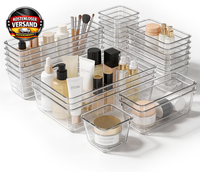 Transparente Schubladen Organizer Set FüR KüChe BüRo Make-Up 25 Teile