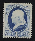 CKStamps: US Stamps Collection Scott#182 1c Franklin Mint H OG Lightly Gum Dist