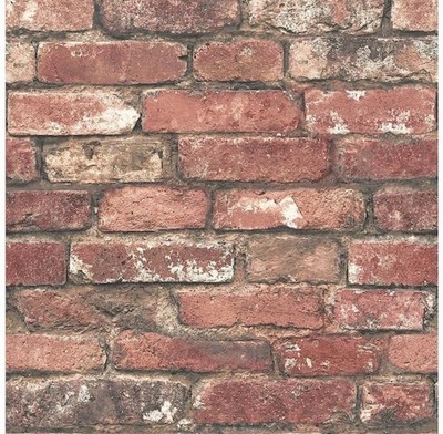 5 Rolls Loft Red Brick Paper Non-Pasted Wallpaper Roll (Covers 275 Sq. Ft.)