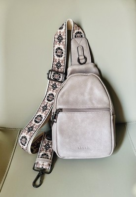 Shrrie Women's Crossbody Travel - Everyday Bag with Embroidered Strap. Pretty 