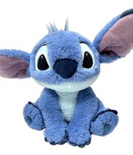 Disney Lilo and Stitch Stuffed Plush Animal Bear 11" TALL Blue Cute Sitting, GUC