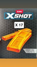 Lot Of 17 boxes Zuru X-Shot X Shot Pro 1 Half Clip  1 Full Clip Clips SEALED