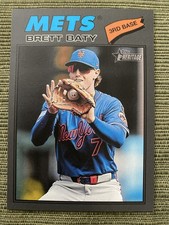 2026 Brett Baty Topps Heritage Grey Border New York Mets MLB #19