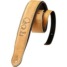 PRS PRS Padded Leather Signature Strap, Sandstone/Black Black