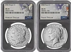 Presale 2025 Morgan & Peace Silver Dollar $1 NGC MS70 - #2146