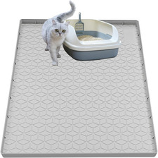 Cat Litter Mat for Litter Box, Silicone Large Cat Litter Trapping Mat - 28X22 In
